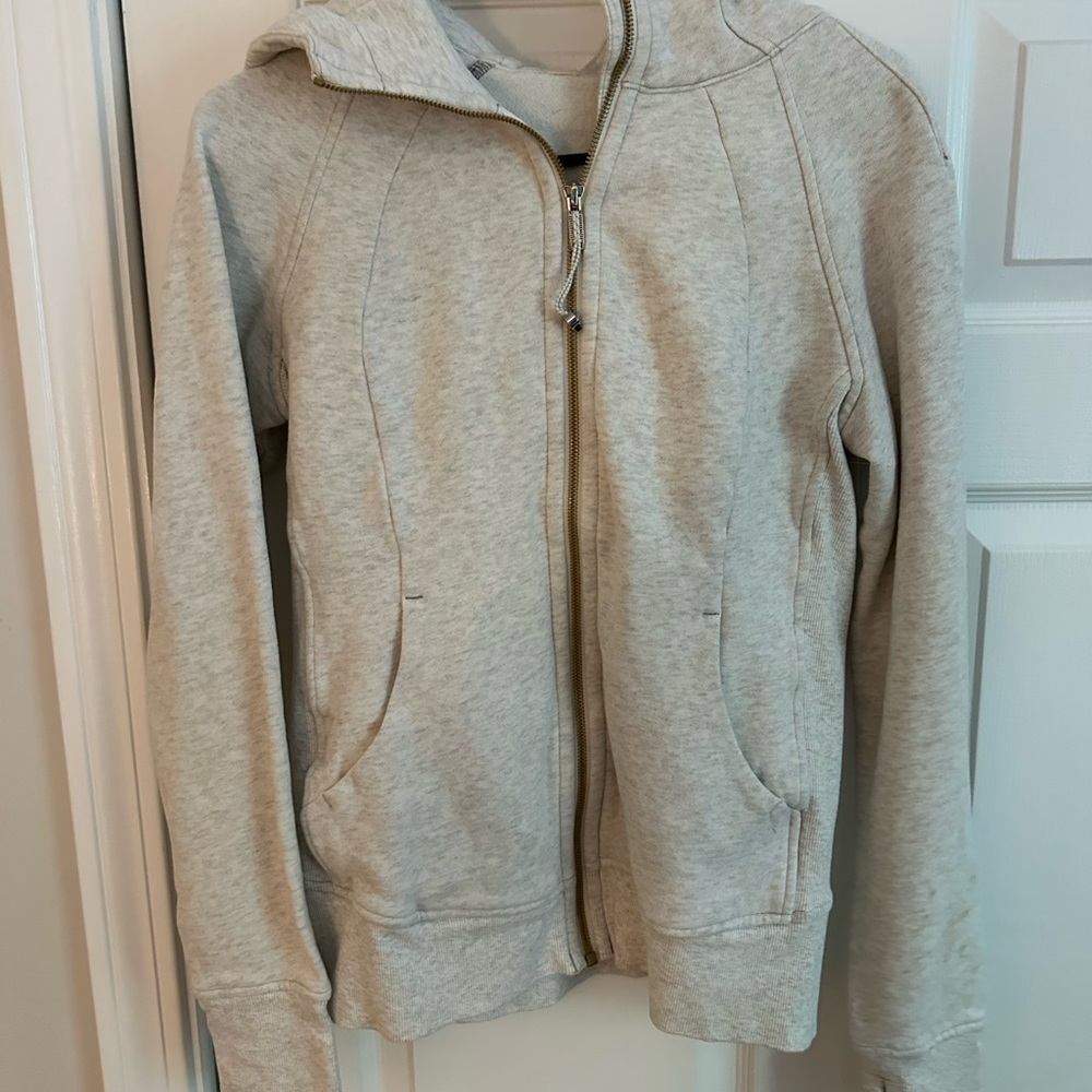 Lululemon Athletica Cream Zip-Up Jacket